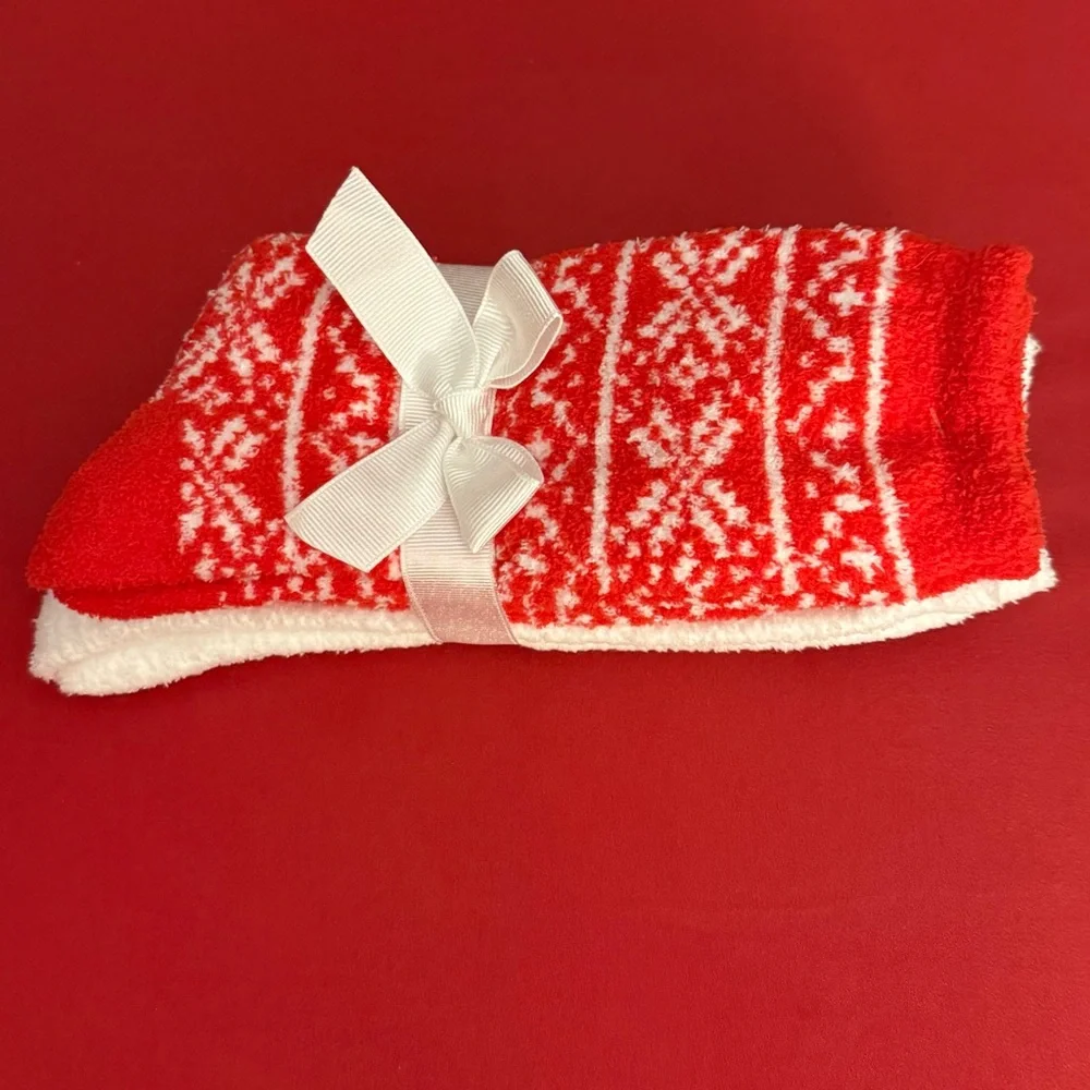 Lane Bryant Cozy Holiday Socks 2‎ pairs One Size NWT
